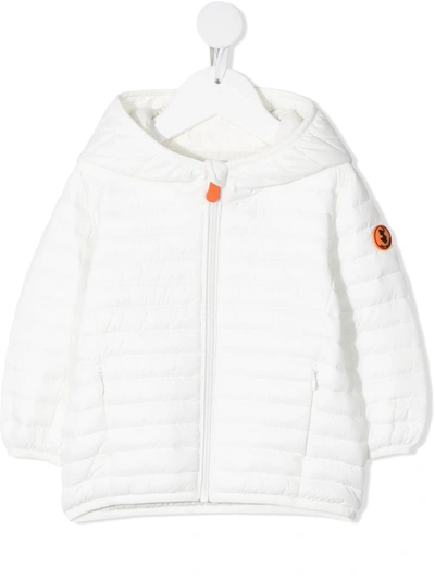 Save The Duck Babies' Hooded Padded Jacket In White