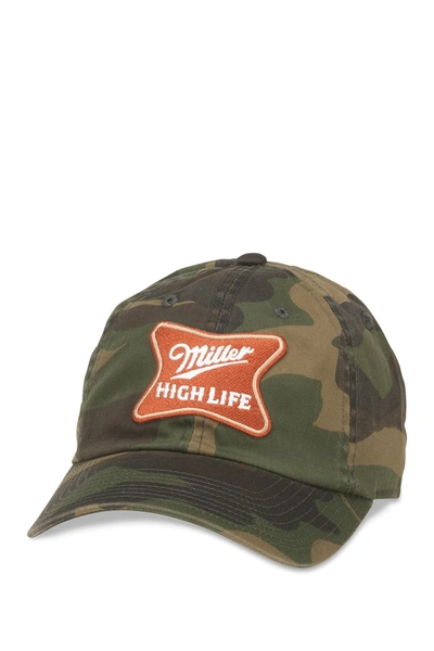 American Needle Miller High Life Camo Baseball Hat In Camoflage