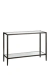 ADDISON AND LANE HERA BLACKENED BRONZE MIRRORED CONSOLE TABLE,810325032545