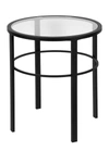 ADDISON AND LANE GAIA BLACKENED BRONZE SIDE TABLE,810325032392