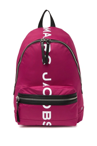 Marc Jacobs Suspiria Logo Print Backpack In Sweet Azalea