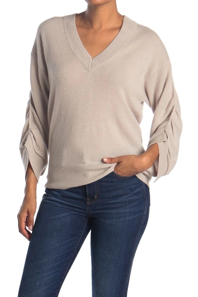 Brochu Walker Danya Vee Cashmere Pullover In Manilla