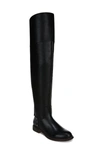 Franco Sarto Haleen Wide Calf Over-the-knee Boots Women's Shoes In Black Leather