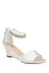 Journee Collection Journee Connor Embellished Strap Wedge Sandal In White