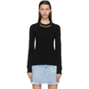 GIVENCHY BLACK WOOL & CASHMERE CHAIN SWEATER