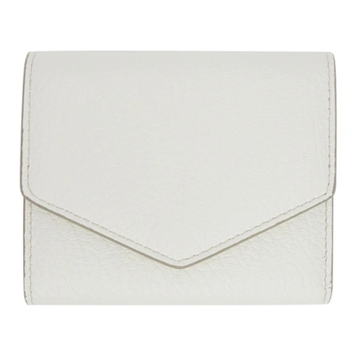 Maison Margiela 4-stitches Leather Wallet In White
