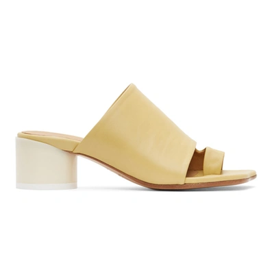 Mm6 Maison Margiela 45mm Leather Thong Sandals In Yellow