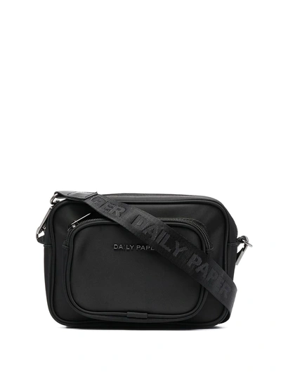 Daily Paper Tonal Logo-lettered Shoulder Bag In Black