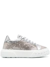 CASADEI OFF-ROAD WOVEN METALLIC TRAINERS