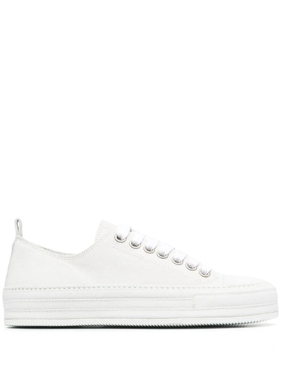 Ann Demeulemeester Leather Low-top Trainers In White