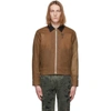 REESE COOPER TAN WAXED COTTON BIKER JACKET