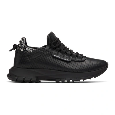 Givenchy Men's Spectre Perforated Leather Runner Sneakers In Black