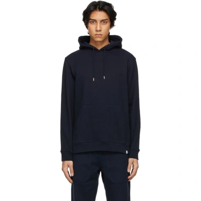 Norse Projects Vagn Loopback Cotton-jersey Hoodie In Navy Blue
