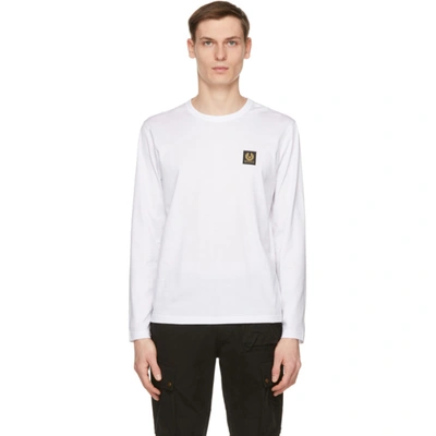 Belstaff Phoenix Logo Cotton-jersey Long-sleeved T-shirt In White