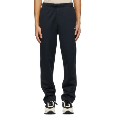 Ami Alexandre Mattiussi Navy Embroidered Technical Lounge Pants In Marine/410