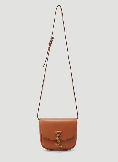 Saint Laurent Kaia Small Satchel Bag In Brown