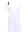 N°21 FEATHER AND STONE EMBELLISHED TOP IN WHITE