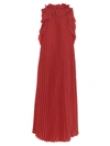 P.A.R.O.S.H RUFFLED DRESS IN RED