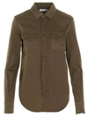 Saint Laurent Snap-fastening Western Shirt In Green