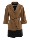 ADD ADD SHORT SINGLE BREASTED TRENCH COAT IN BROWN