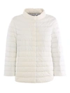 ADD ADD LIGHTWEIGHT QUILTED PUFFER JACKET IN WHITE