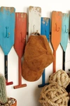 Willow Row Multi Distressed Coastal Decor Wall Rack