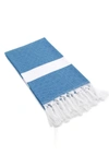 Linum Home 'diamond' Turkish Pestemal Towel In Royal Blue