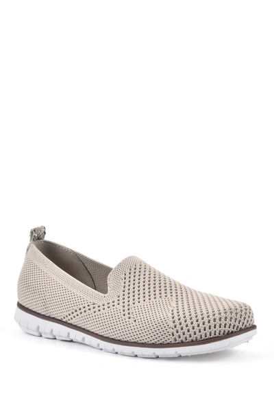 White Mountain Footwear Belief Slip-on Flat In Taupe/fabric