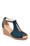 Journee Collection Journee Kedzie Wedge Sandal In Blue