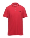 Ea7 Polo Shirts In Red