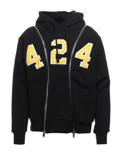 424 Fourtwofour Sweatshirts In Black