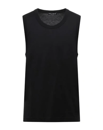 Dolce & Gabbana Tank Tops In Black