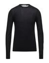 Alpha Studio Sweaters In Black