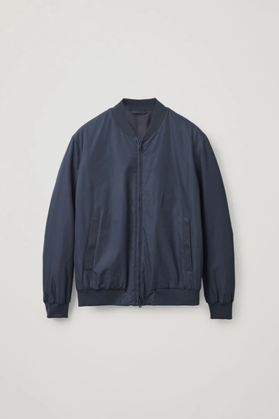 Cos Bomber Jacket In Blue