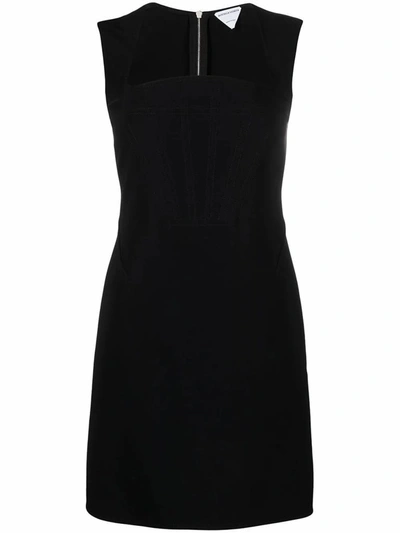 Bottega Veneta Viscose Blend Mini Dress In Black