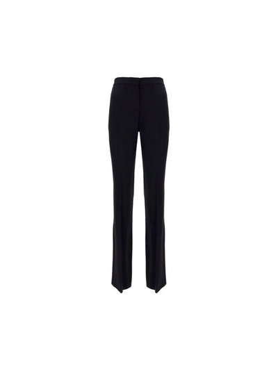 Alexander Mcqueen Split-detail Tailored Trousers In Black