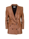 SAINT LAURENT SAINT LAURENT WOMEN'S BROWN OTHER MATERIALS BLAZER,648323Y5OA22576 42