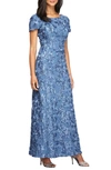 Alex Evenings Embellished Lace A-line Evening Gown In Brushed Perri