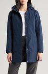 Helly Hansen Iona Hooded Waterproof Rain Jacket In Navy