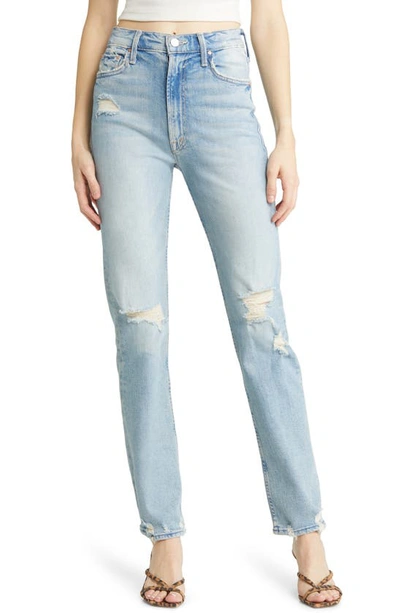 Mother Blue The Rider Skimp High Waist Jeans In The Confession