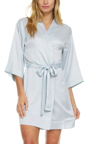 Flora Nikrooz Victoria Solid Charm Wrap Dressing Gown In Artic Ice