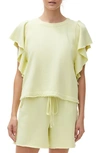 MICHAEL STARS ARIANA FLUTTER SLEEVE TOP,A591