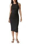 MICHAEL STARS WREN SIDE SLIT SLEEVELESS BODY-CON MIDI DRESS,2597