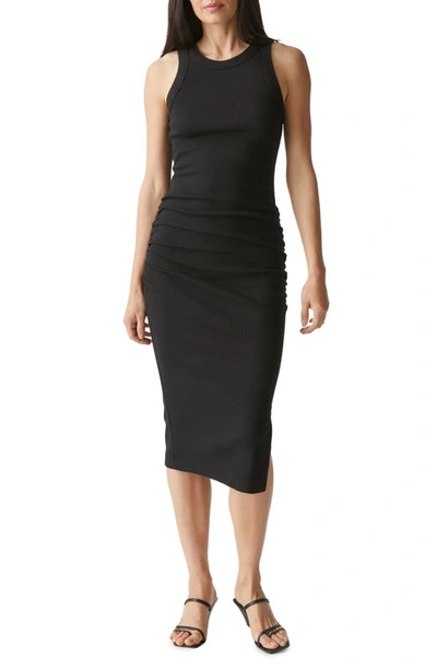 MICHAEL STARS MICHAEL STARS WREN SIDE SLIT SLEEVELESS BODY-CON MIDI DRESS,2597