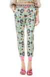ALICE AND OLIVIA NYC FLORAL SLIM JOGGERS,CC102P58101