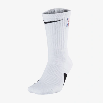 Nike Elite Nba Crew Socks In White