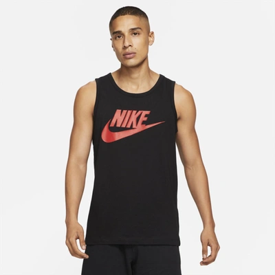 Nike Sportswear Men's Tank In Black,habanero Red