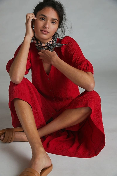 anthropologie red maxi dress Tiered Tulle Maxi Dress