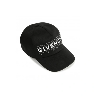 Givenchy Kids' Logo Print Cotton Baseball Hat In Black
