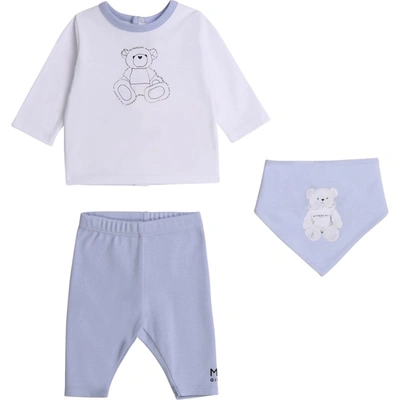 Givenchy Babies' Three-piece Graphic Print Set In Blue